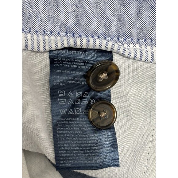 Set Of 3 Tommy Hilfiger Mens Size 40 Chino Shorts Blue Green Beige Flat Front - Picture 4 of 12